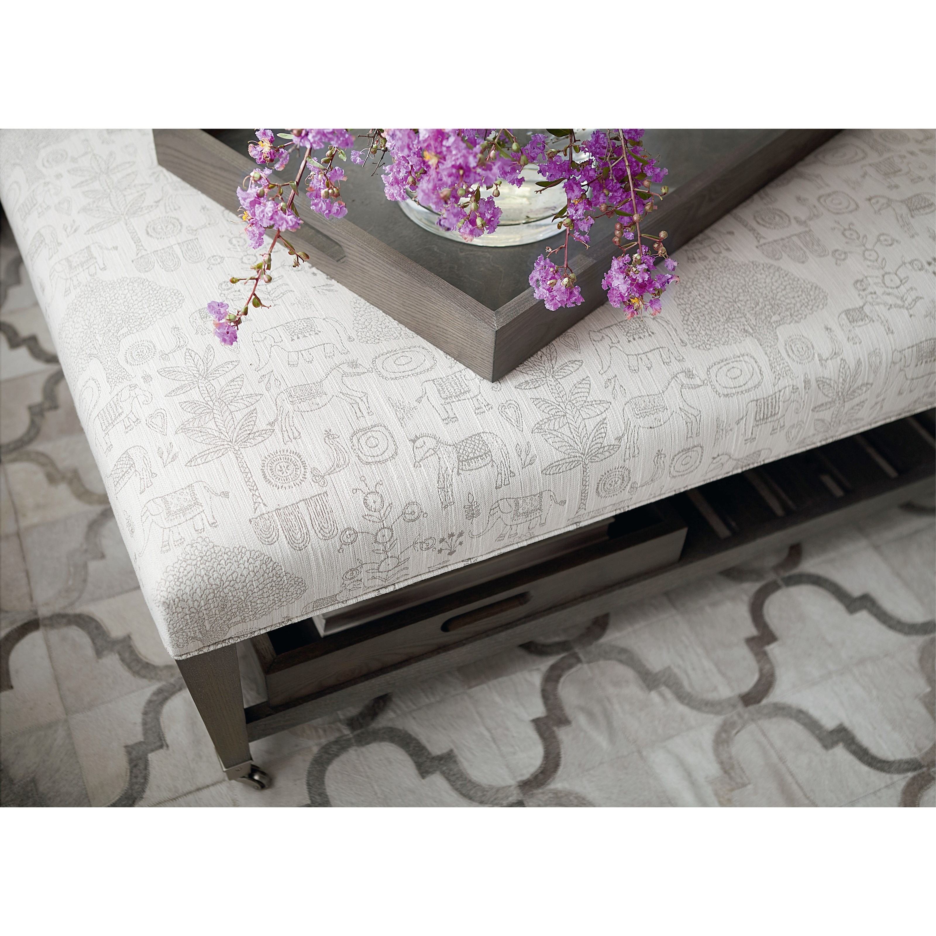 Craftmaster ottoman with trays deals